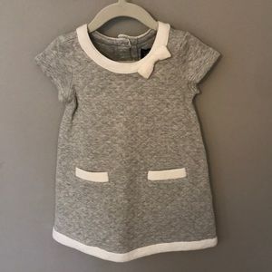 Gray and ivory quilted dress